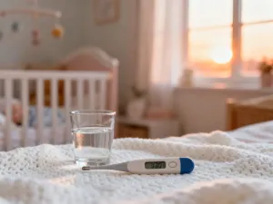 Przytulne dziecięce łóżeczko z miękką pościelą w słonecznym, spokojnym pokoju.