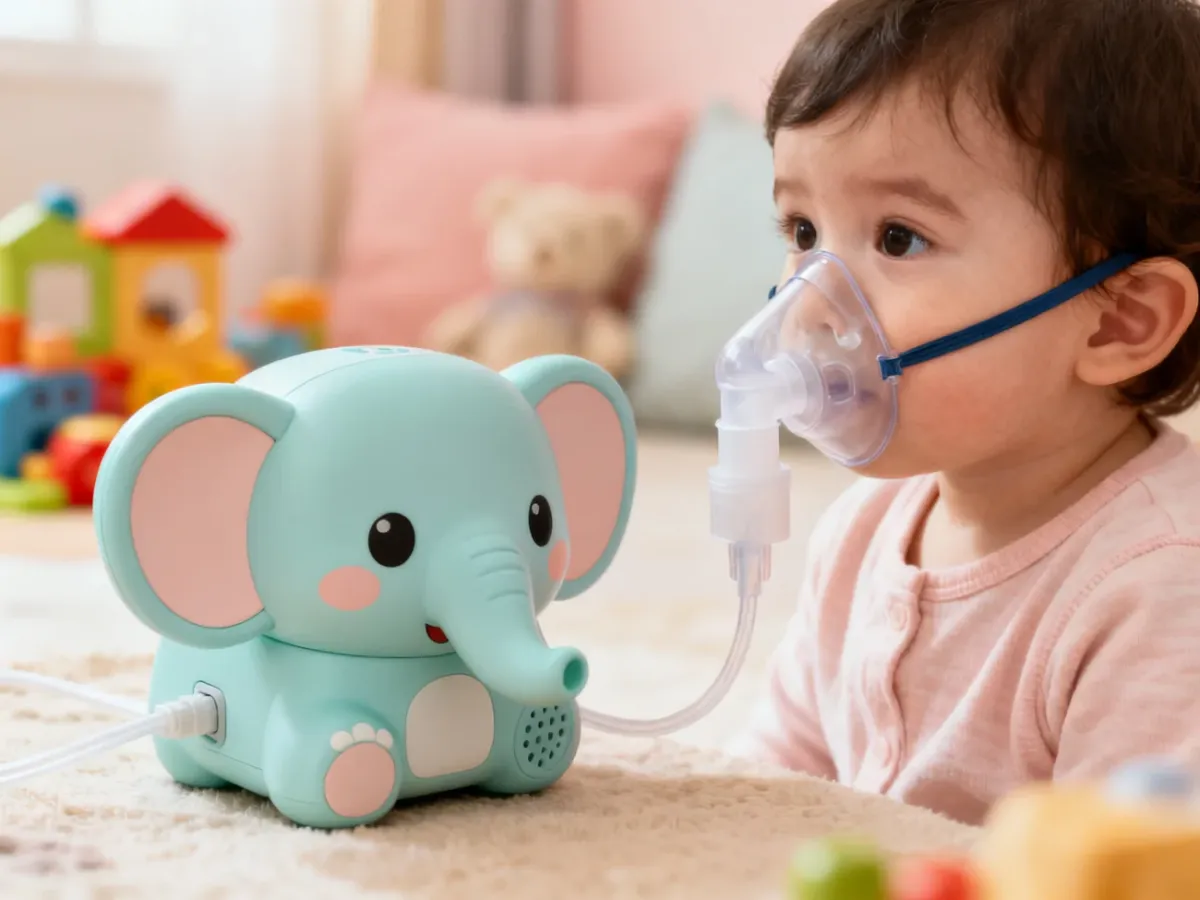 Dziecięcy inhalator w kształcie słonia przyjazny małemu dziecku